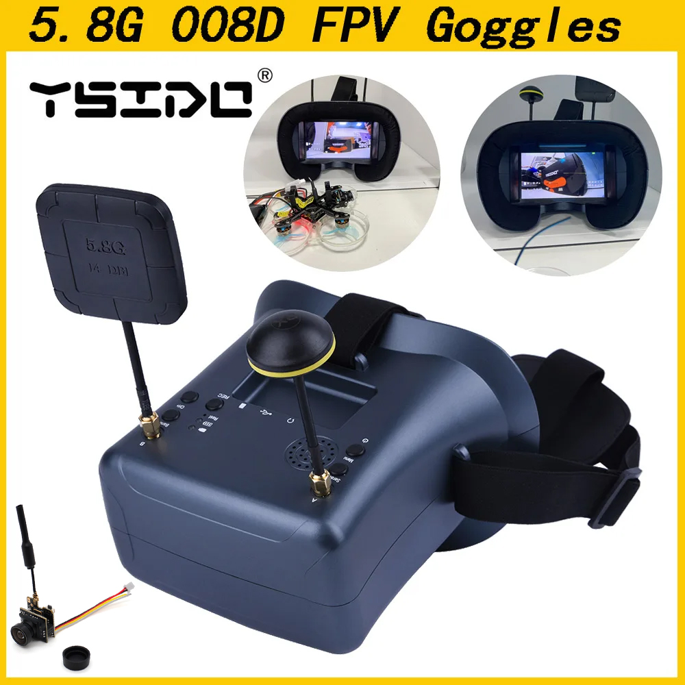 Skyzone Cobra X V2 Fpv Goggles - 008D 5.8G 40CH 4.3 pouces 800*480